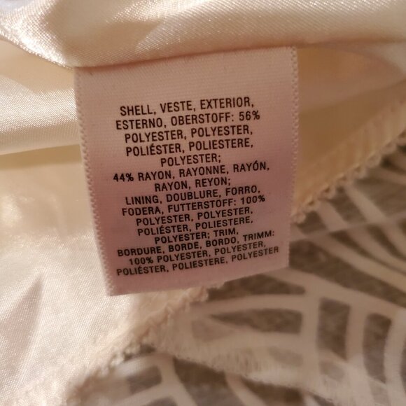 HD in Paris Anthropologie Cartier Textured Peplum Tank Top Ivory XS - Picture 3 of 6